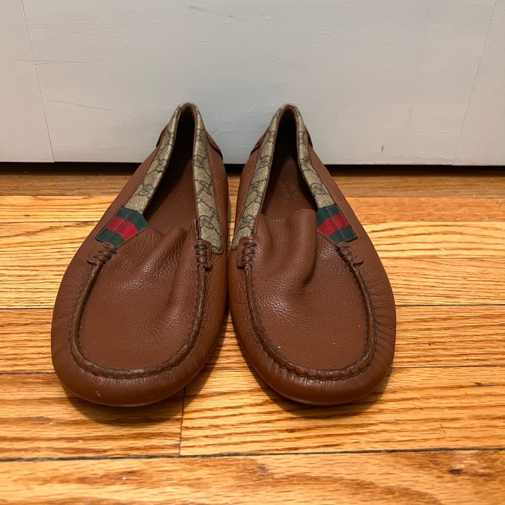 Brown Gucci loafers size US9